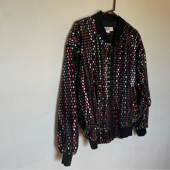 Vintage 80’s Jacket Rainbow Sequins XL. UNISEX - Picture 8 of 8
